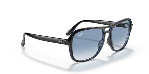 Ray Ban State Solbriller in Transparent and Blue, Falske ray fra Kina